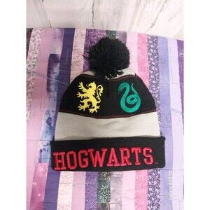 Hogwarts Gray Black Beanie Harry Potter